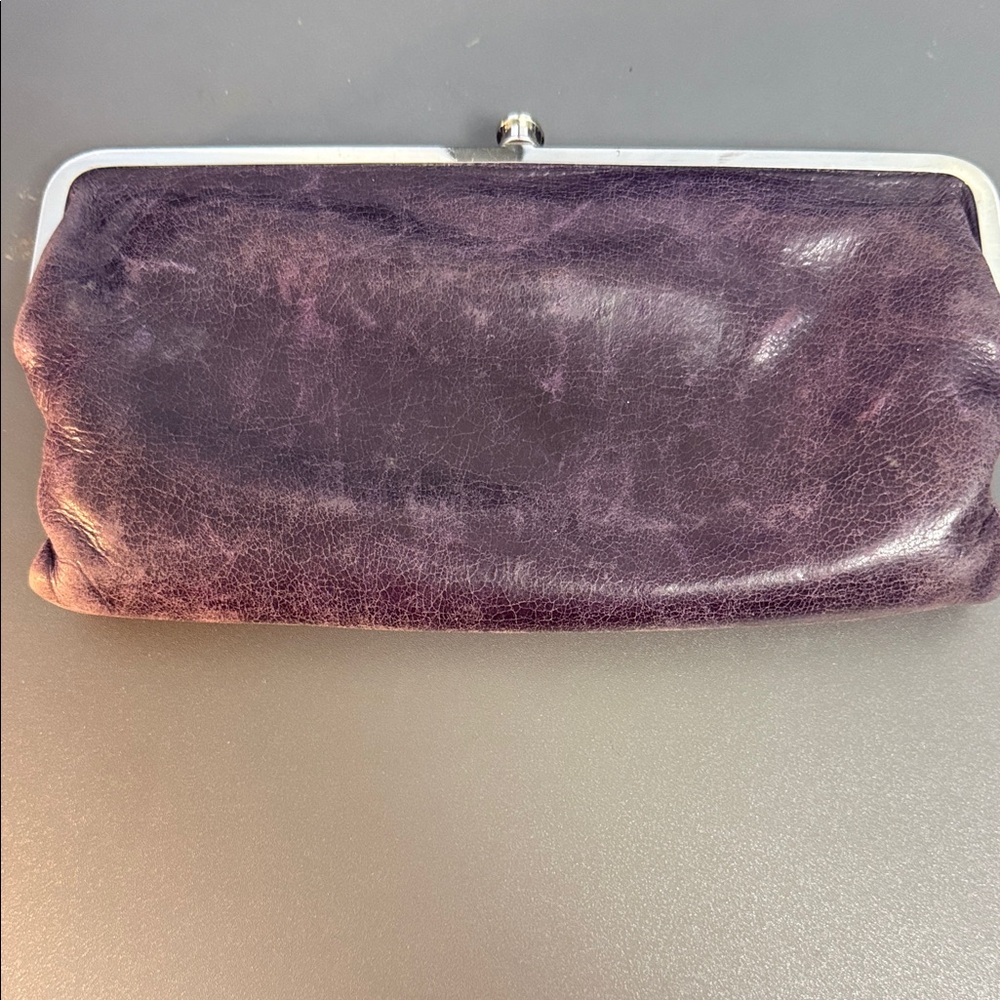 HOBO Deep Purple Leather Clutch